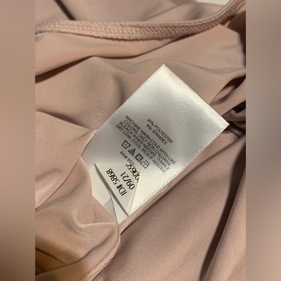 Express Body Contour Compression High Neck Bodysuit Pink/Dusty Rose Size S - Picture 12 of 13